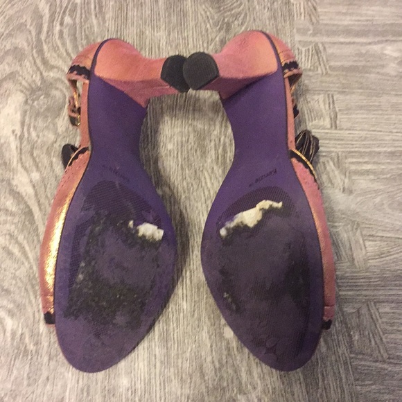 Kenzie T-Strap Peeptoe Heels - Picture 4 of 4